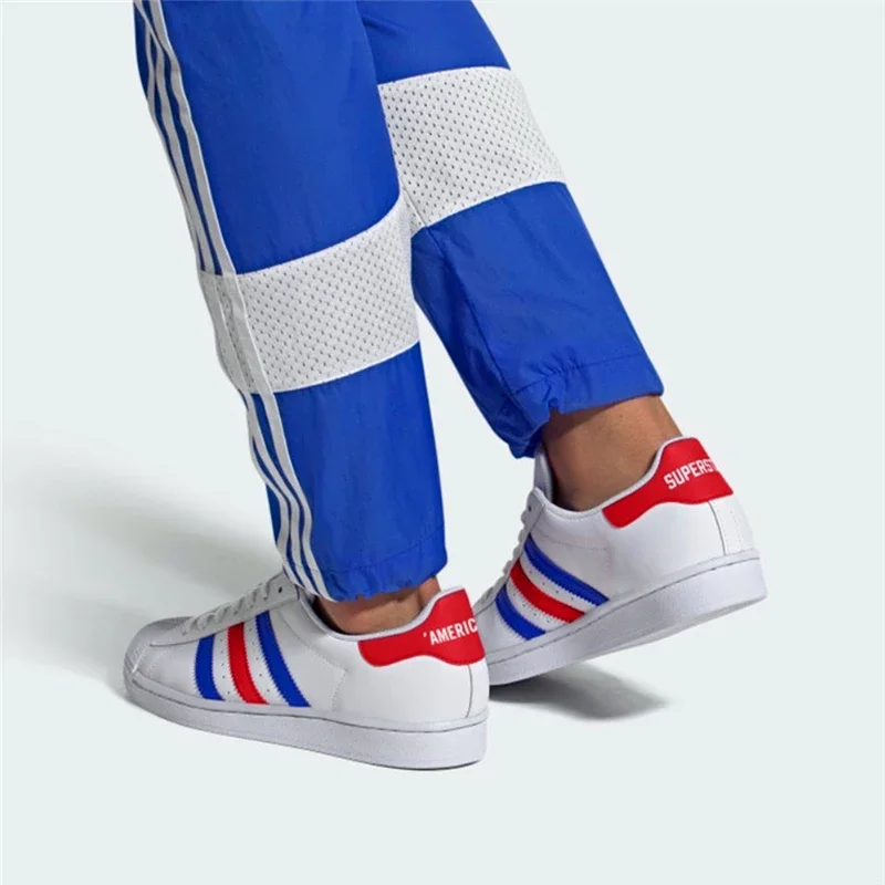 Adidas-Zapatillas deportivas Superstar para hombre y mujer, zapatos informales a la moda, color blanco y negro, ZelEG4598
