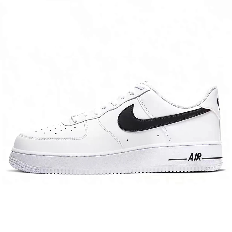 Nike-zapatillas Air Force 1 para hombre y mujer, zapatos de Skateboarding cómodos, Unisex, blanco y negro