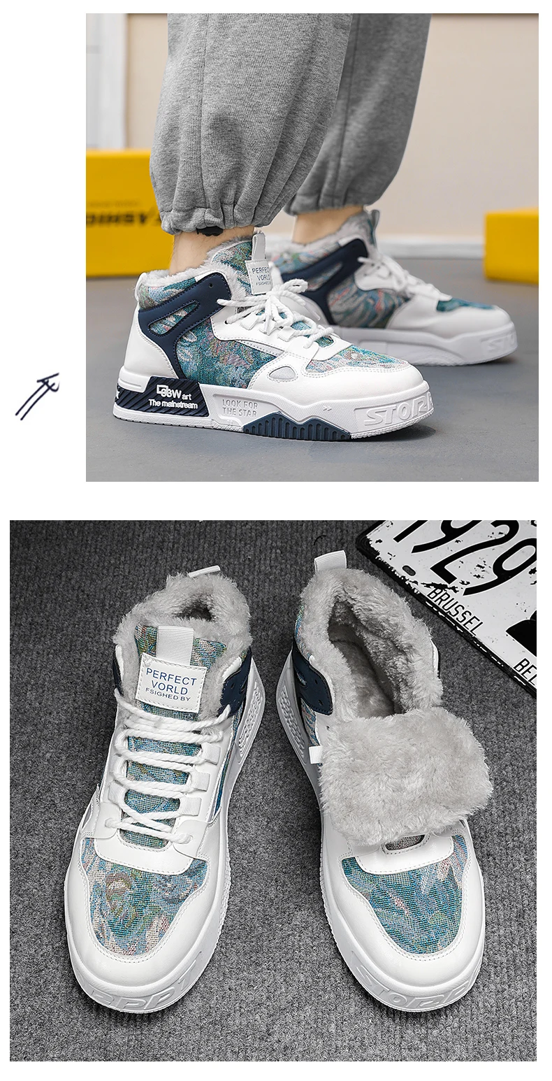 Nike-zapatos de algodón de alta calidad para hombre, calzado con pintura al óleo del bosque secreto, cálidos, tenis masculinos originales